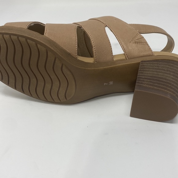 VANELI Mayo Sabbia Womens Block Heel Sling Back Upper Leather Buckle Size 7M NEW - Picture 9 of 13